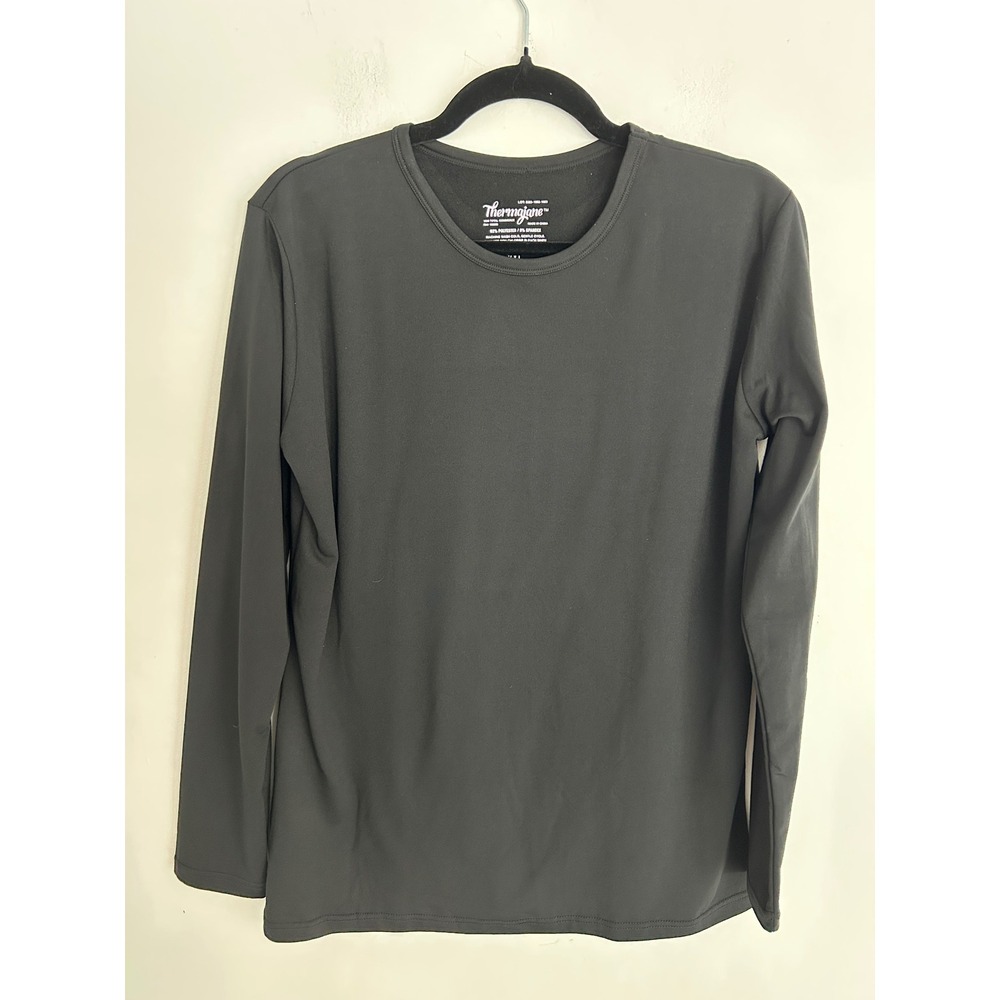 Black Thermal Long Sleeve Top Crew Neck Base Layer Women 2XL
